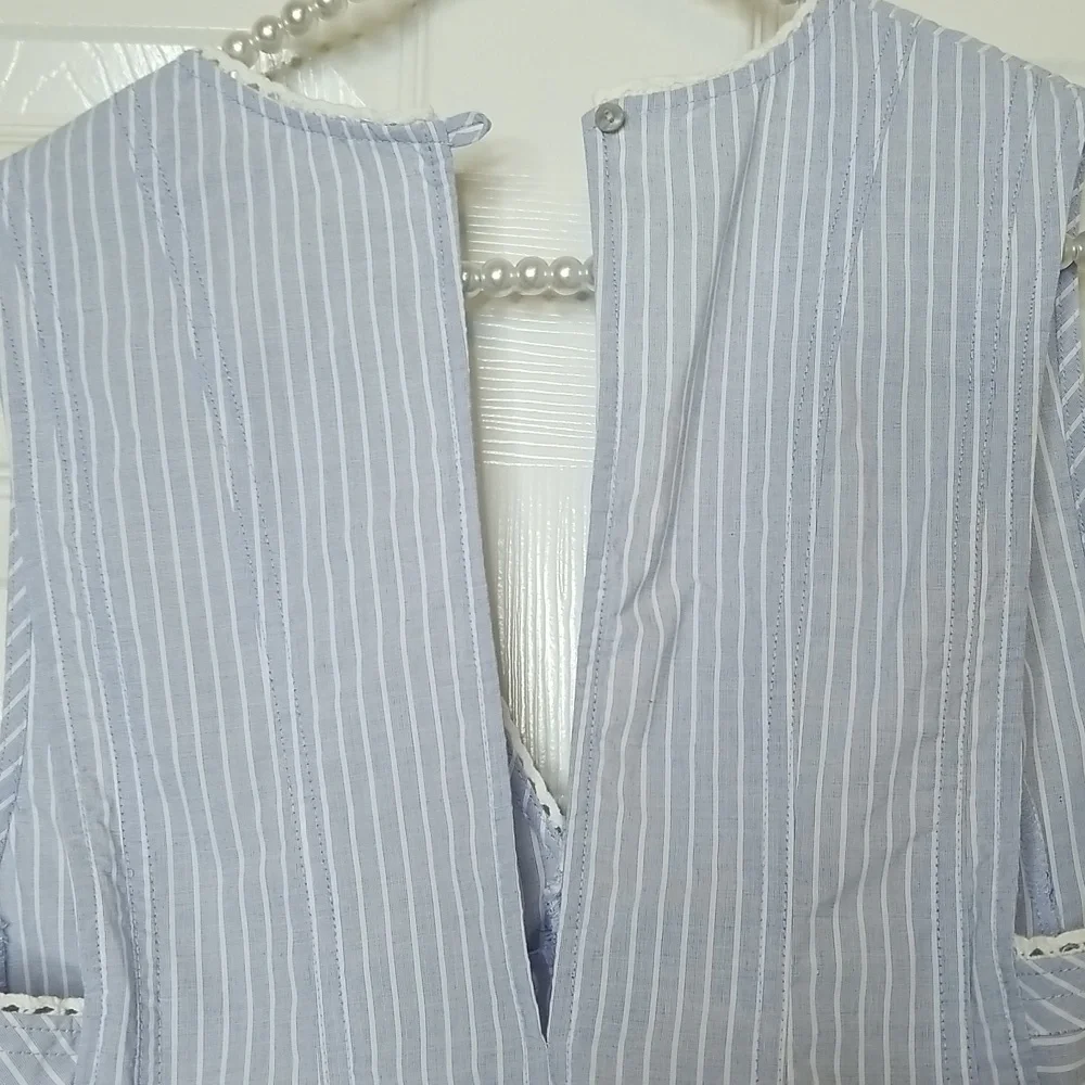 Free People Womens Light Blue Sleeve less Peplum Baby Doll Top Size XS - Picture 8 of 13
